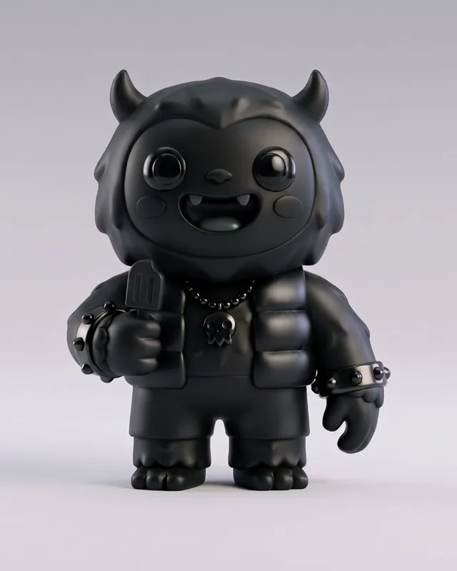 Black Yeti, a collectible vinyl figure
