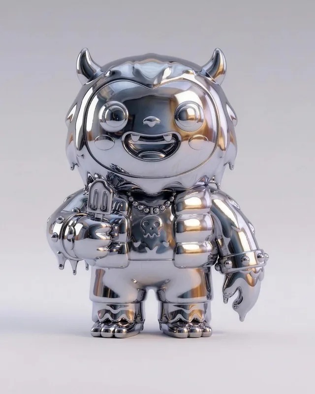 Chrome Yeti, a collectible vinyl figure